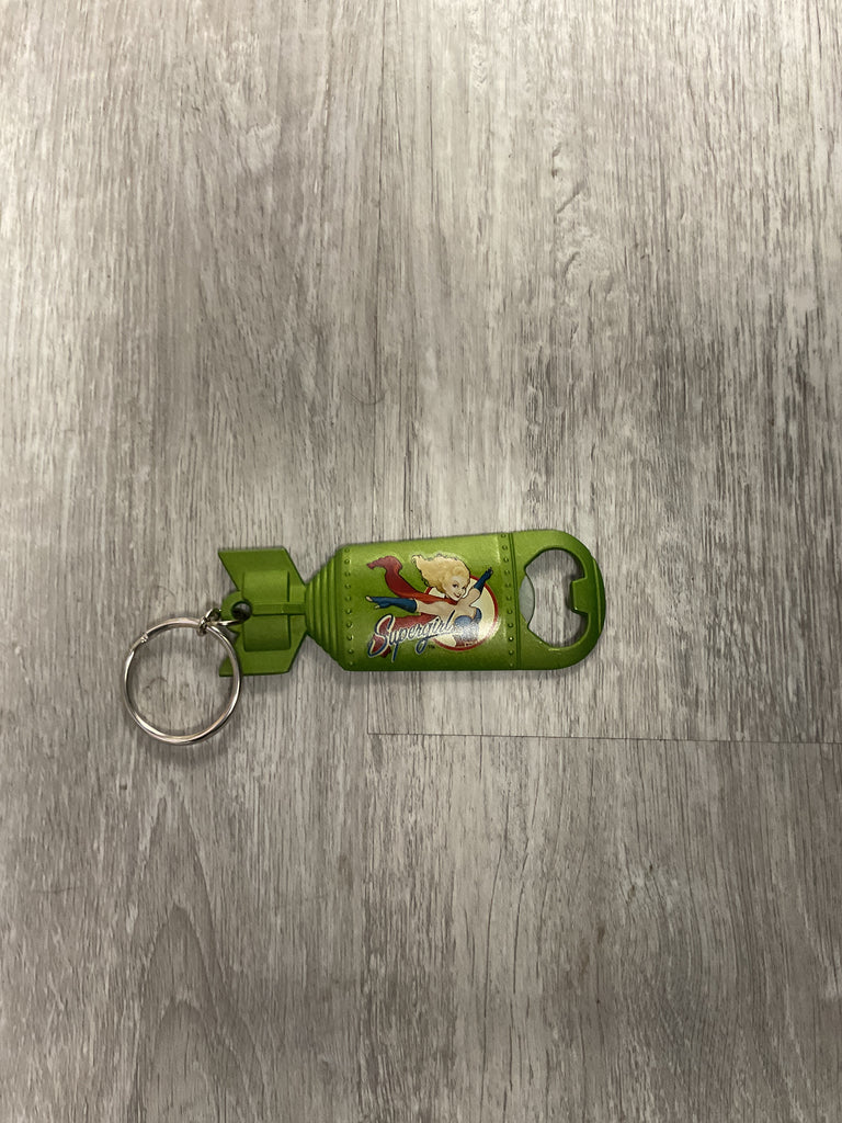 dc bombshell black canary key chain bottle opener