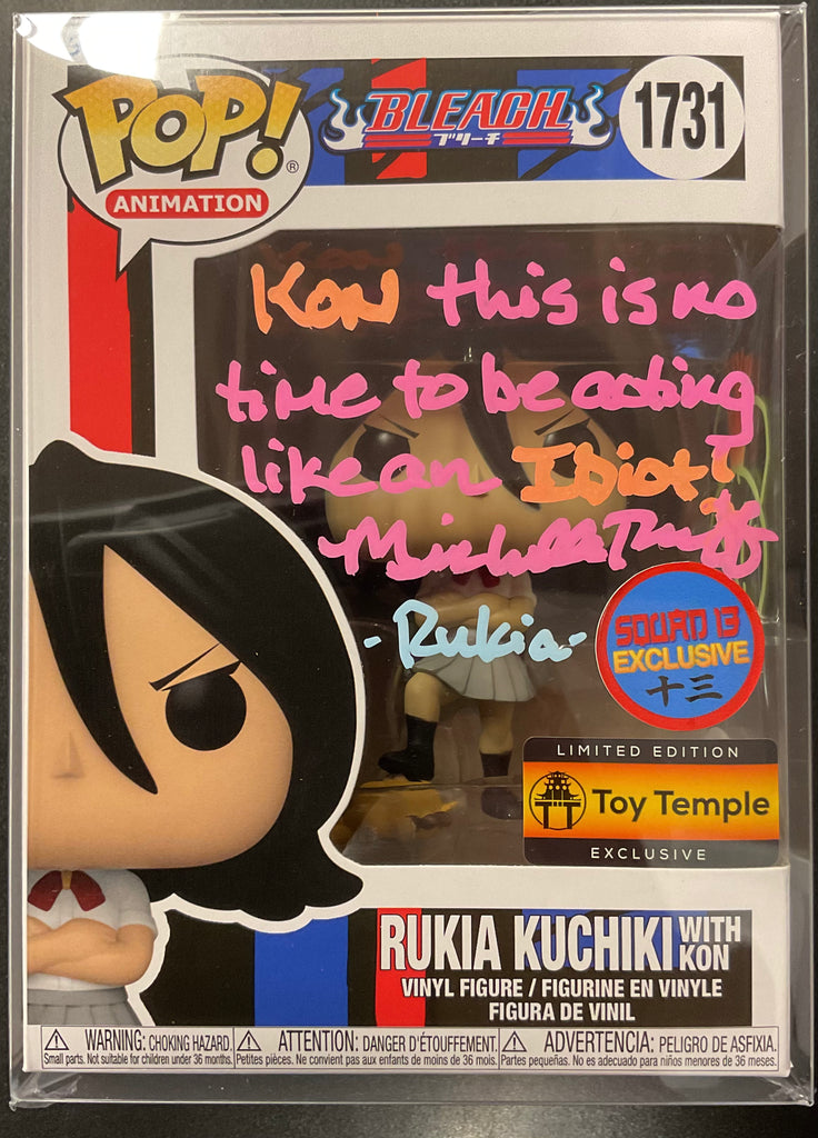 Funko POP! Animation Bleach Rukia Kuchiki with Kon Toy Temple and Squad 13 Exclusive Autographed Vinyl Figure #1731
