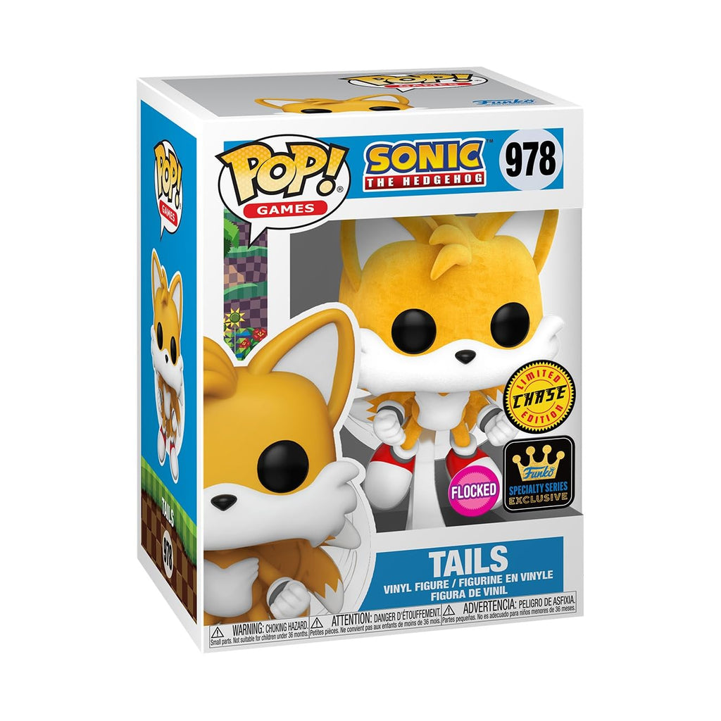 Funko POP! Sonic The Hedgehog Tails Funko Specialty Series Exclusive Flocked Chase Vinyl Figure
