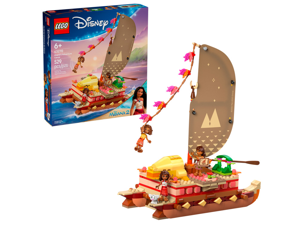 Lego Disney Moana 2 Adventure Canoe 43270