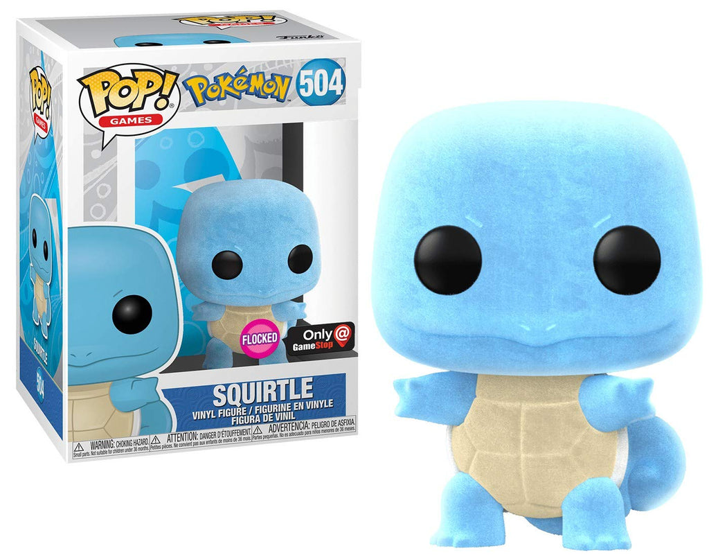 Funko POP! Pokemon Squirtle Flocked GameStop Exclusive Vinyl Figure #504