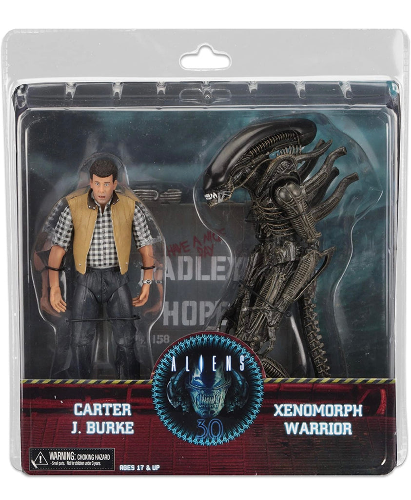 NECA Aliens Carter J. Burke & Xenomorph Warrior Hadleys Hope Figure Set