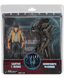 NECA Aliens Carter J. Burke & Xenomorph Warrior Hadleys Hope Figure Set