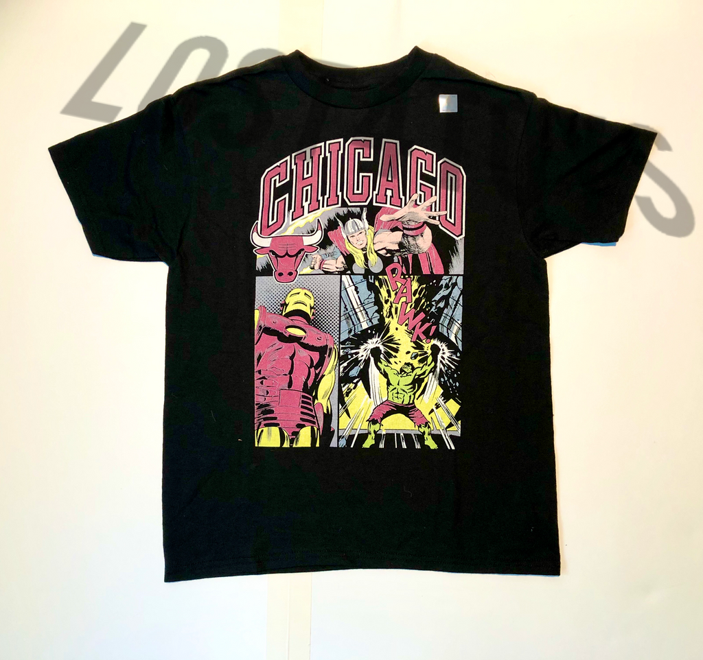 Marvel NBA Chicago Bulls Avengers Kids Tee