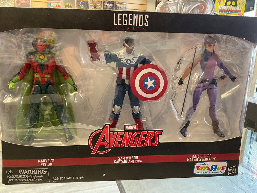 Hasbro Marvel Legends Avengers Vision, Captain America (Sam Wilson)& Hawkeye (Kate Bishop) Action Figure