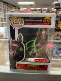 Funko POP! Movies Transformers Rise of the Beasts Rhinox Target Exclusive Autographed by David Sobolov JSA Certified Vinyl Figure #1378