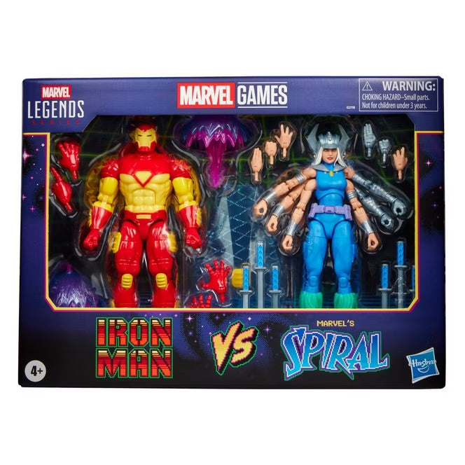 Hasbro Marvel Legends Marvel GameStop Ironman VS Spiral Action Figures