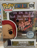 Funko POP! One Piece Shanks Autographed by Brandon Potter JSA Certified Vinyl Figure