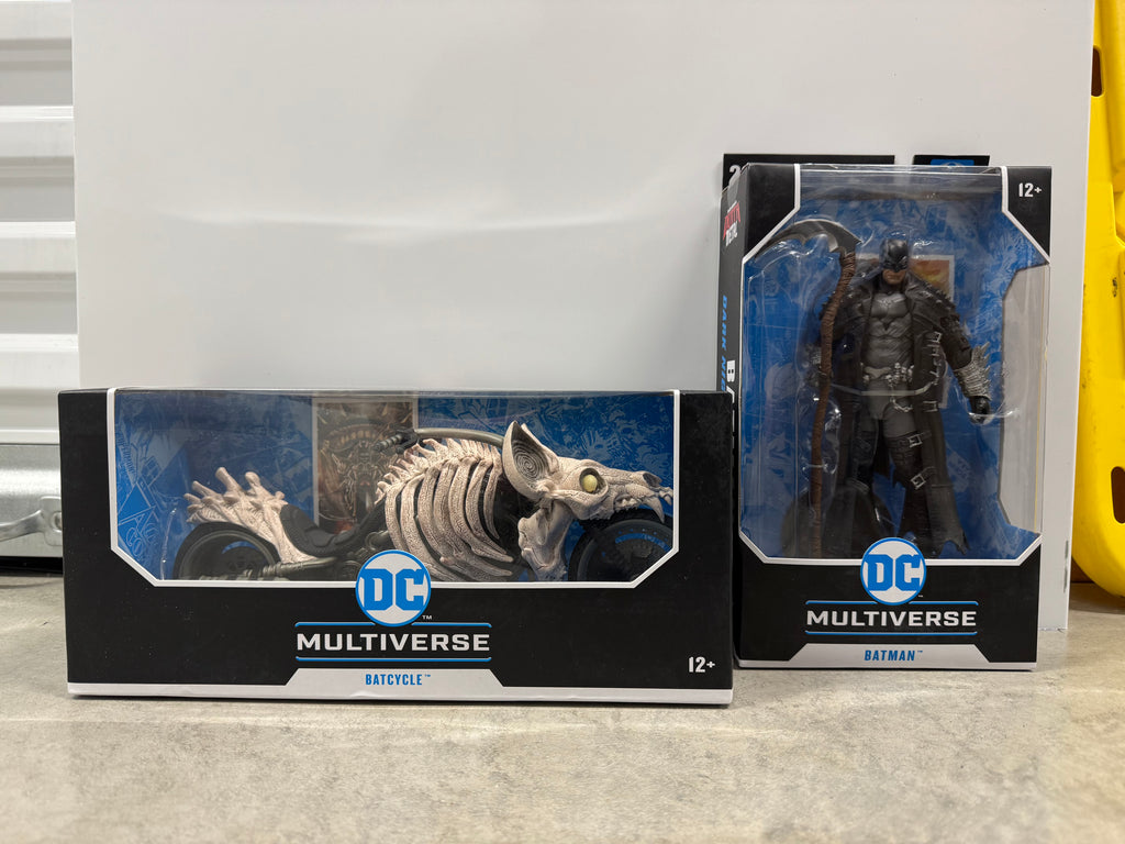 McFarlane DC Multiverse Death Metal Batman & Batcycle Action Figure Set