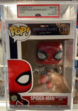 Funko POP! Marvel Spider-Man No Way Home Spider-Man Integrated Suit Bobble-Head #913 PSA Graded 8.5