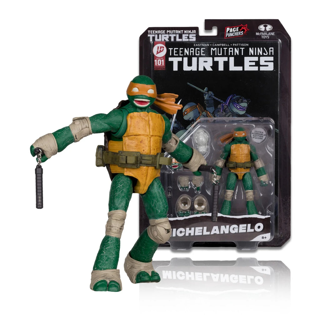 McFarlane Teenage Mutant Ninja Turtles Michelangelo Page Puncher Action Figure