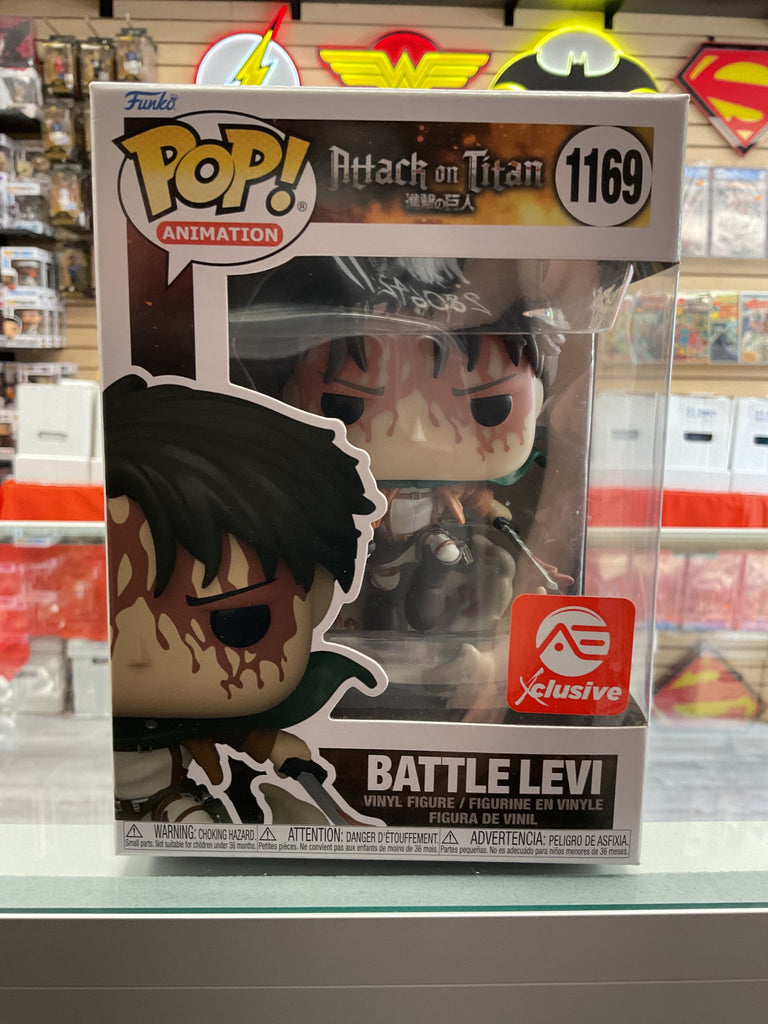 Funko POP! Attack On Titan Battle Levi AE Exclusive Vinyl Figure #1169