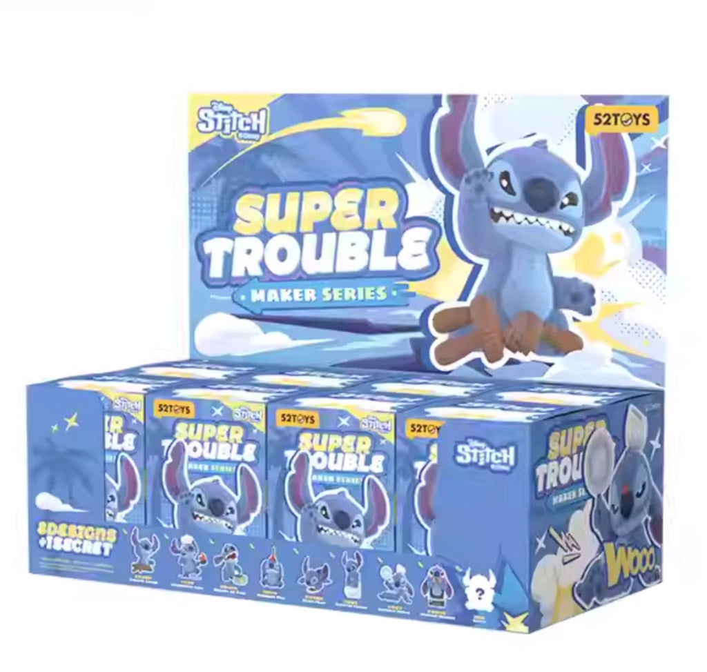 52Toys Disney Stitch Super Trouble Maker Series Blind Box Figure Toy
