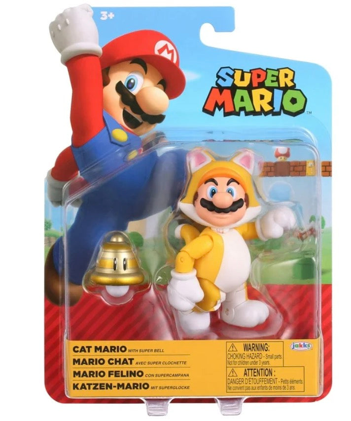 Jakks Pacific Super Mario Cat Mario (With Super Bell) Action Figure