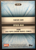 2026 Topps Chrome Marvel Comics Fanfare Insert SPIDER-MAN FF-39