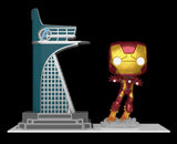 Funko POP! Town Avengers Tower & Iron Man Infinity Saga Glow in the Dark Previews Exclusive Vinyl Figure Set