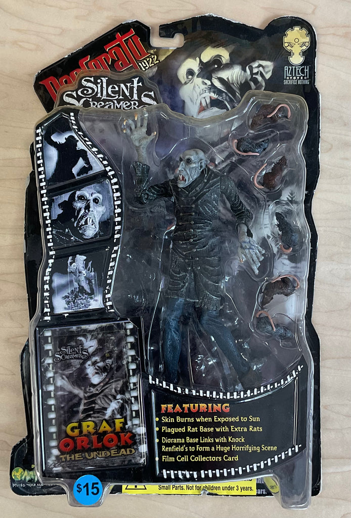 Art Asylum Silent Screamers Nosferatu Graf Orlok The Undead Grey Scale Action Figure