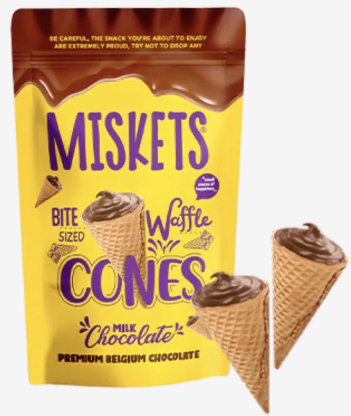 Miskets Milk Chocolate Bite Sized Waffle Cones