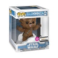 Funko POP! Star Wars Battle at Echo Base: Chewbacca Deluxe Flocked Amazon Exclusive Bobble-Head Figure