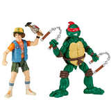 Playmates Stranger Things/Teenage Mutant Ninja Turtles 2 Pack Michelangelo and Dustin Crossover Figure Set