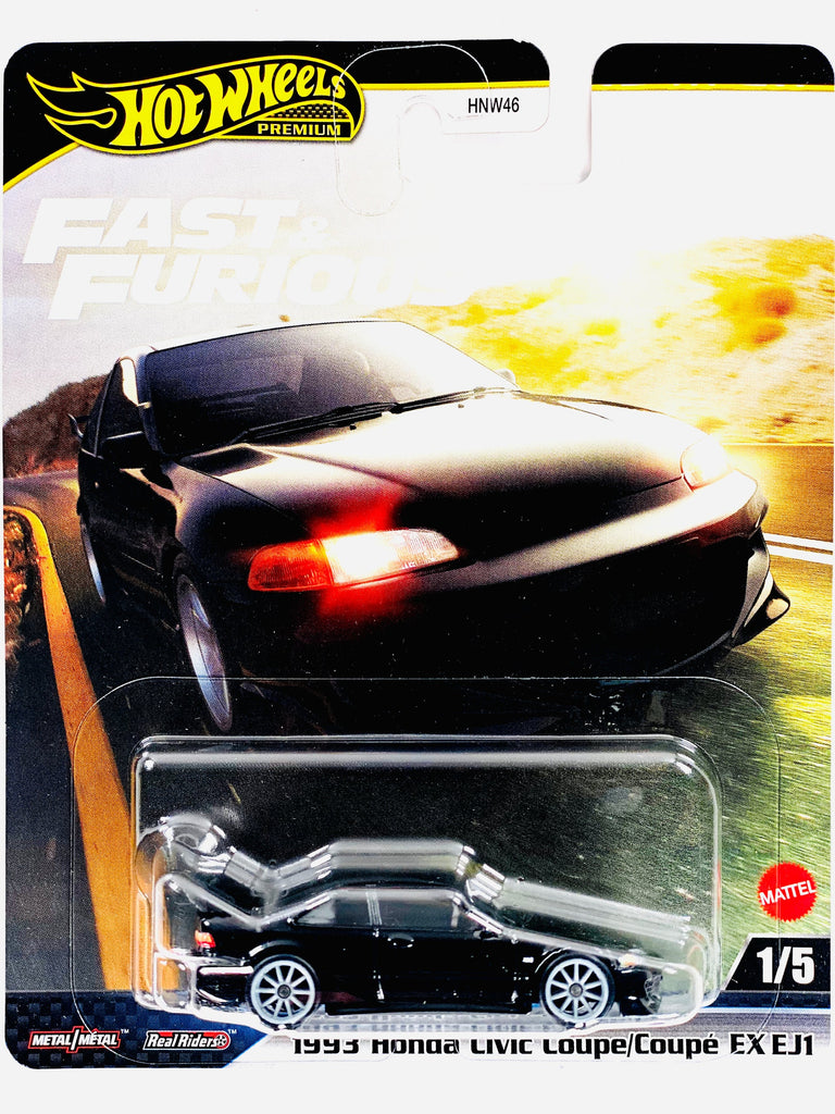 Hotwheels Premium Fast And Furious 1993 Honda Civic Coupe EX Ej1