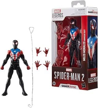 Marvel Legends Spiderman 2 Gamer-verse Miles Morales Boricua Suit Style Action Figure