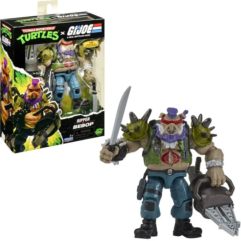 Hasbro Teenage Mutant Ninja Turtles X G.I. Joe A Reptilian Hero “Ripper X Bebop ”Action Figure