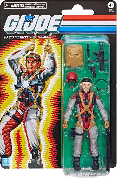 Hasbro G.I.Joe David “Crazylegs” Thomas Retro Card Action Figure
