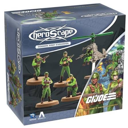 HeroScape G.I.Joe Common Army Expansion Greenshirts And Battle Copter Action Figure