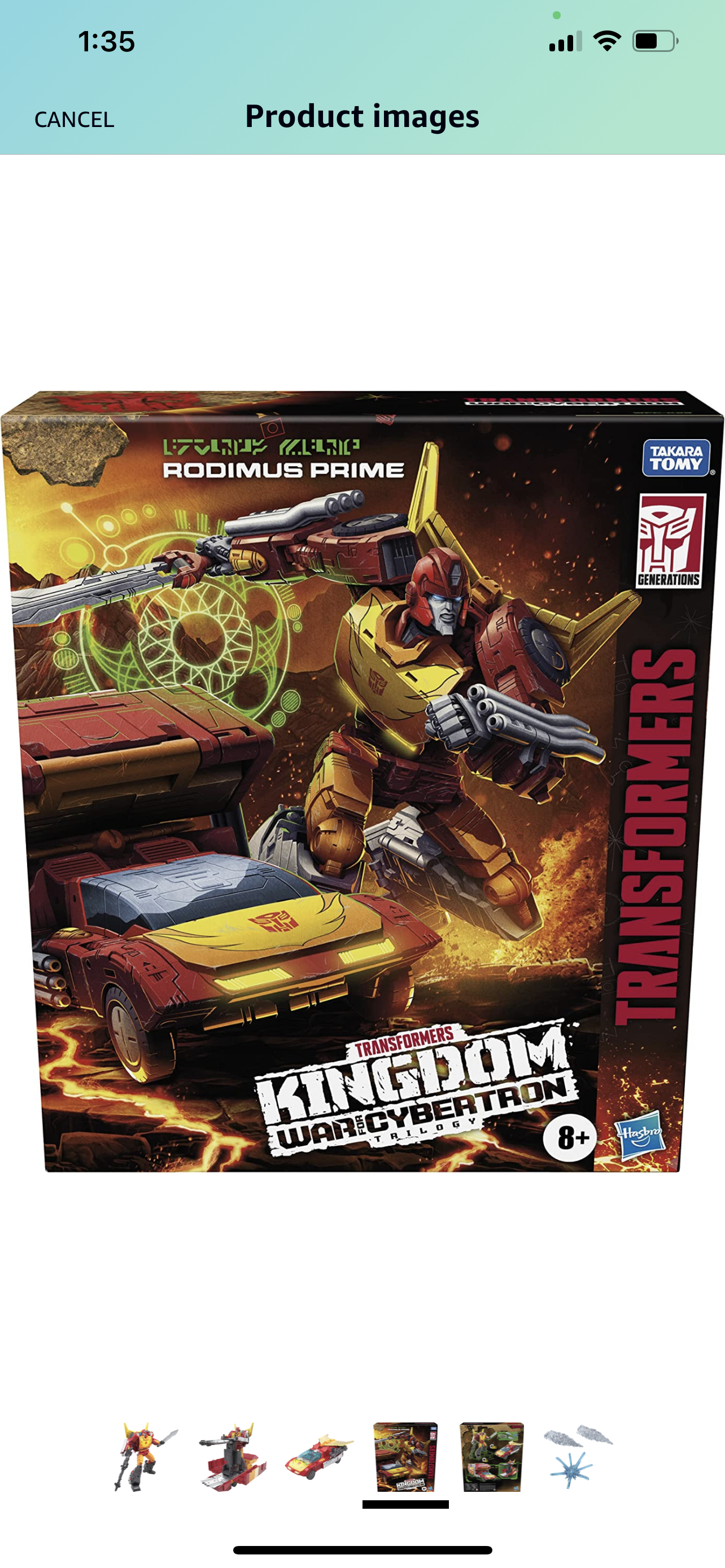 Hasbro transformers g1 rodimus prime complete