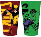 Wolverine & Hulk Marvel 16 oz pint glass set